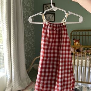 Red and White Gingham Dress
